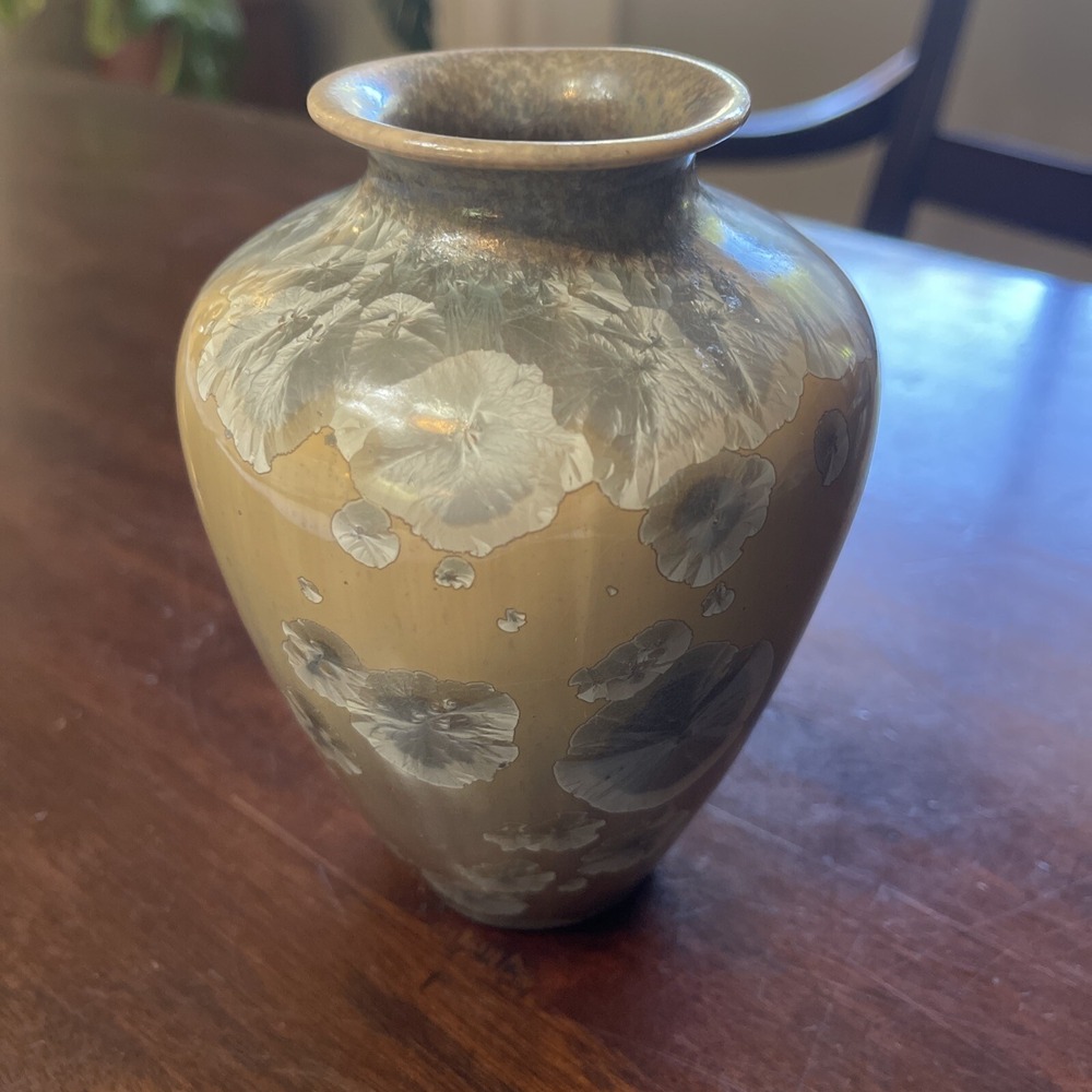 Doug Johnson‎ Pepperwood Pottery Vase Crystaline California Studio Art Signed 5"